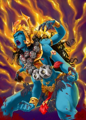 Kali die wilde Energie der Frau der Erneuerung (sie zeigt sich wenn es tiefer geht in der Beziehung)